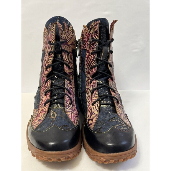 L’Artiste Shoes - L’Artiste by Spring Step Ileana Boots EU 40 US 9.5 Multicolor Leather Lace Up An